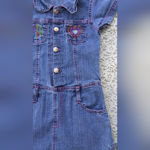 Denim Psychedelic Y2K Girls Dress - Picture 3 of 8